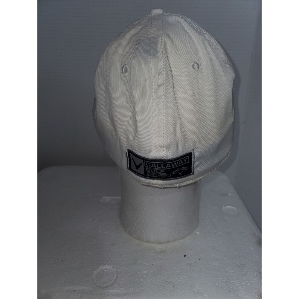 New Era Callaway Golf Hat White Silver Embroidered Logo Fitted Med / Lge - Picture 6 of 10